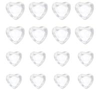 GORGECRAFT 200Pcs 2 Sizes Clear Rhinestone Heart Shape Flat Back Faceted Acrylic Rhinestones Plastic Gems Costume Jewels Embellishments for Jewelry Making Sewing DIY Crafts Home Wedding Decoration