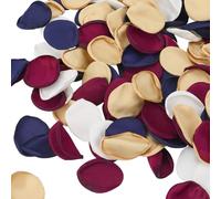 GORGECRAFT 200Pcs 4 Colors Rose Petals Burgundy White Blue Silk Faux Artificial Flowers Petals Confetti Dinner Table Centerpieces for Wedding Valentines Romantic Night Bridal Party Home Decorations