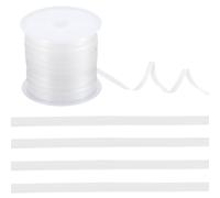 GORGECRAFT 20M Transparent Elastic Strap 3mm Wide PP Plastic Clear Stretch Band Invisible Lightweight Adjustment Bra Shoulder Straps Roll for DIY Craft Dress Clothes Sewing Project