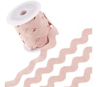 GORGECRAFT 20mm Jumbo RIC Rac Ribbon 10 Yards Huge Rick Rack Trim Ricrac Christmas Zig Zag Wave Bending Fringe Trim Woven Braided Fabric S Shaped Lace with Spool for Sewing Crafts