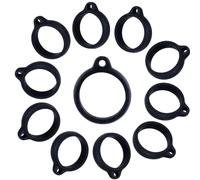 GORGECRAFT 20PCS Anti-Lost Silicone Rubber Rings 16mm Diameter Black Non-Lost O Rings Multipurpose Adjustable Holder Pendant for Necklace Lanyard Pens Device Keychains Office Supplies