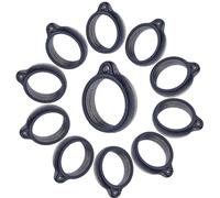 GORGECRAFT 20PCS Anti-Lost Silicone Rubber Rings 20mm Diameter Black Non-Lost O Rings Multipurpose Adjustable Holder Pendant for Necklace Lanyard Pens Device Keychains Office Supplies