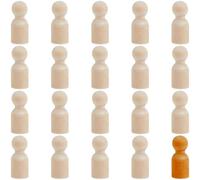 GORGECRAFT 20Pcs Unfinished Wooden Peg Dolls Bodies 3.3CM Natural Wood Unpainted Puppets Blank Decorative Figures People Doll for Painting DIY Arts Crafts Home Party Dollhouse Decorations