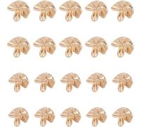 GORGECRAFT 20Pcs Unique Shape Sewing Buttons 28mm & 25mm Light Gold Buttons Bulk Flower Shape Buttons Electroplating Metal Button For Uniforms Dresses Suits Blazer Coat Jacket Weater Blouse