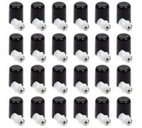 GORGECRAFT 24 Sets Roller Tops Essential Oil Bottles 9mm Essential Oil Roller Inserts Kit Rollers Fitments Stainless Steel Roller Balls and Black Bottle Cap for 5~15ml Essential Oils Cosmetics Bottle
