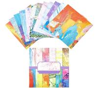 GORGECRAFT 24 Sheets 12 Styles Patterned Scrapbook Paper Pad 15.2x15.2cm Painting Decorative Decoupage Cardstock Paper Journaling Background Supplies for Planners Card Making Photo Album Origami