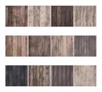 GORGECRAFT 24 Sheets 12 Styles Wood Texture Scrapbook Paper Pad 15.2cm Decorative Vintage Printing Junk Journal Cardstock Background Paper Supplies for Card Making Album Decoupage Origami Art Crafts