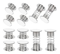 GORGECRAFT 24Pcs 2 Styles Craft Spring Bases Silver Metal Iron Shaking Head Doll Springs Spiral Base Accessories with Double Sided Adhesive for DIY Crafts Collectibles Dolls Supplies