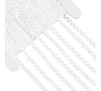 GORGECRAFT 25 Yards Elastic Rick Rack Trim 7mm White Ric Rac Ribbon Christmas Sewing RIC Rac Stretch Zig Zag Wavy Fringe Trim Ribbon Stretchy Wave Bending Lace Trim for DIY Crafts Wedding
