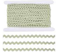 GORGECRAFT 25 Yards Ric Rac Wool Yarn Rick Rack Trim for Sewing 7.5mm Rickrack Lace Wave Ribbon Dark Sea Green Zig Zag Wave Bending Lace Trim S Shaped braiding Fabric for DIY Crafts Christmas