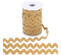 GORGECRAFT 25 Yards x 10mm Rick Rack Trim RIC Rac Ribbon Goldenrod Wave Bending Fringe Trim Zig Zag Lace Edging Braid Trimming Polyester Webbing Ribbons for DIY Sewing Crafts Bow Making Gift Wrapping