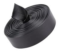 GORGECRAFT 25mm Wide Foldover Leather Strips 5m Leather Trimming Tape Imitation Leatherette Strap Black Lychee Grained Flat Leather Cord String for DIY Sewing Seaming Hemming Piping Crafts Jewelry