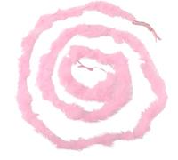 GORGECRAFT 2m Fluffy Marabou Feather Boas Turkey Feather Trim Women Ladies Costume Dress Up Accessory for Clothes Crafts Dancing Wedding Party Christmas Tree Decoration Pearl Pink