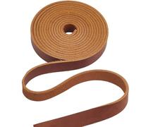 GORGECRAFT 2m Genuine Flat Leather Cord 12.5mm Wide Crazy Horse Leather Strips 1.8mm Thick Full Grain Cowhide Leather Strap Tanned Cattle Hide String for Belts Jewelry Making DIY Crafts, Saddle Brown