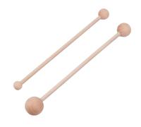 GORGECRAFT 2Pcs 2 Sizes Pottery Wood Throwing Stick Wooden Clay Molding Dotting Hand Building Sculpting Tools Round Bead Bar Sticks for Ceramic Pot Shaping Embossing Trimming Supplies