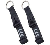 GORGECRAFT 2Pcs Adjustable Luggage Strap Jacket Gripper Holder Black Carry Clip Strap Reflective Arrow Pattern Suitcase Belt with Buckle Ring Hook Add a Bag Connector Travel Accessories for Backpack