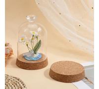 GORGECRAFT 2Pcs Cork Bottle Stoppers 9.2cm Diameter Large Tapered Cork Plugs Wooden Wine Beverage Bottle Cork Lids Natural Soft Wood Replacement for Wine Beer Bottle Crafts Glass Bottles