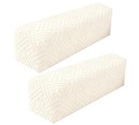 GORGECRAFT 2Pcs Couch Arm Covers Antique White Polyester Armrest Chair Covers Stretch Spandex Anti-Slip Furniture Protector Washable Armchair Slipcovers for Sofa Chair Protectors