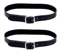 GORGECRAFT 2Pcs Cowhide Leather Spur Straps for Horse Riders Western Men Women Black Adjustable Buckle Single Ply Genuine Leather Shoelace Ankle Shoe Spurs Belt for Cowboy Equipment