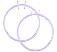 GORGECRAFT 2Pcs Plastic Embroidery Hoops Large Spring Tension Shed Embroidery Hoop Cross Stitch Hoops Darning Circle Round Ring Frame for Handy Sewing Embroidery Cross Stitch Beginners 20.6x18.8x2.3cm