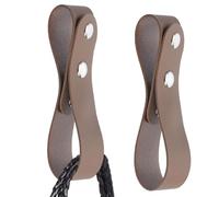GORGECRAFT 2Pcs PU Leather Whip Holster Belt Brown Adjustable Medieval Bullwhip Whips Lasso Rope Holder Loop Belts Holsters with 2 Snaps for Cowboy Horse Riding Crops Tools Accessories