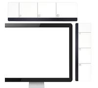 GORGECRAFT 2Pcs Screen Memo Board Clear Computer Monitor Side Panel Acylic Message Sticky Note Holder Top Mount Notepad for Cabinets Desk Office Home Computer Supplies, Left and Right