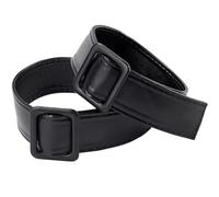 GORGECRAFT 2PCS Trench Coat Belt Replacement Overcoat Sleeve Band Wide Black Soft PU Leather Tie Belts Adjustable Buckle Clasp Wind Coat Cuffs Belt for Women Men Sweaters Jacket Outerwear Accessories