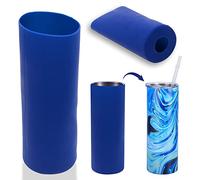 GORGECRAFT 2PCS Unseamed Silicone Wrap for Sublimation Tumblers 20oz Reusable Silicone Sublimation Sleeve Mug Clamp Sleeve Fixture for Full Wrap Tumbler Blanks Sublimation(Blue)