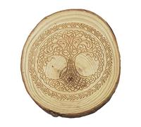 GORGECRAFT 3.9 Inch Tree of Life Wall Art Nature Wooden Crystal Grid Board Sacred Geometry Wall Decor Meditation Chakra Wood Art Yoga Spiritual Gifts Witchcraft Altar, Ritual