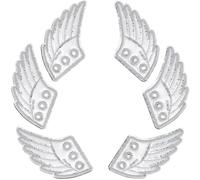 GORGECRAFT 3 Pairs Shoe Wings Charms Silver Shoe Wings Shiny Charms Attractive Angel Cloth with Felt Decorations Lace in Angel for Daily Sports Style Collocation Roller Skate Sneaker