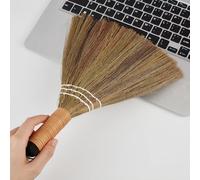 GORGECRAFT 30.5cm Small Hand Whisk Broom Soft Grass Natural Handle Bamboo Traditional Handmade Heavy Duty Straw Angled Bristles Whisk Cleaning Sweeping Broomsticks for Halloween Indoor Outdoor