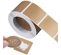 GORGECRAFT 300 Pack Gold Scratch Off Stickers 24mm Square Scratch Off Labels Self Adhesive Paper Coated Film Password Sticker for Lottery Ticket Reward Program DIY Raffle Card Creating Gender Reveal