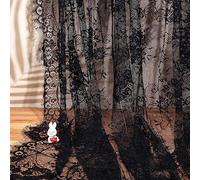 GORGECRAFT 300x150cm Black Chantilly Lace Fabric French Eyelash Lace Vintage Embroidered Flower Scalloped Edge Lace Trim Ribbon Soft DIY Decorative Clothing Sewing Applique for Wedding Dress Sewing