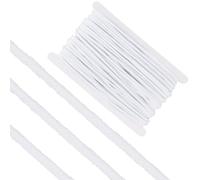 GORGECRAFT 30M White Piping Cord 5mm Natural Cotton Soft Round Macrame Rope String Drawstring Cording Replacement for DIY Sewing Craft Pillows Knitting Welting Upholstery