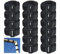 GORGECRAFT 30Pcs Soccer Goal Net Attachment Straps Black Soccer Net Hook and Loop Fastener Straps Adjustable Belt for Holding Placement Nets to the Goal Posts Outdoor Sports Football Training