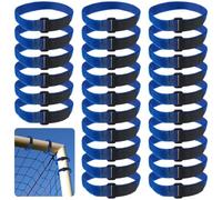 GORGECRAFT 30Pcs Soccer Net Attachment Straps Soccer Goal Net Fasteners Trap Midnight Blue Adjustable Hook and Loop Fastening Ties for Holding Nets to the Goal Posts Plant Sport Training Cable Ties