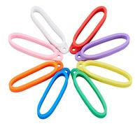 GORGECRAFT 32PCS 8 Colors 40mm Diameter Anti-Lost Silicone Rubber Rings Holder Multipurpose Adjustable Cases Necklace Lanyard Bands Replacement Pendant Carrying Kit for Pens
