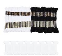GORGECRAFT 36 Skeins Embroidery Thread Black White Cross Stitch Floss Friendship Bracelet String Making Yarn with 14Pcs Plastic Thread Winding Boards Bobbins for Knitting Stitching Craft Project