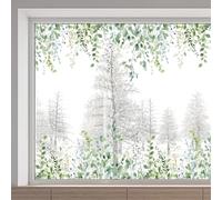 GORGECRAFT 38 x 116cm Green Vine Window Cling Large Hanging Leaves Botanical Glass Decal Non Adhesive Reusable Static Window Sticker for Sliding Door Party Decor Protect from Birds Pet Collisions