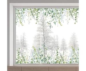GORGECRAFT 38 x 116cm Green Vine Window Cling Large Hanging Leaves Botanical Glass Decal Non Adhesive Reusable Static Window Sticker for Sliding Door Party Decor Protect from Birds Pet Collisions