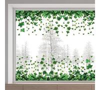 GORGECRAFT 38 x 116cm Hanging Vine Window Clings Greenery Plants Ivy Leaves Glass Decals Removable Anti-Collision Non Adhesive Glass Window Doors Stickers for Home School Office Shop Decoration