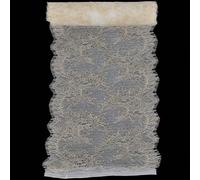 GORGECRAFT 3m X 25cm Wide Metallic Lace Fabric White Gold Lace Ribbon Trimming Eyelash Embroidery Sewing Applique Floral Border Roll for Sewing Gift Wrap Bridal Shower Wedding Dress Accessory