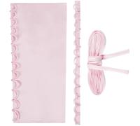 GORGECRAFT 3PCS/Set Wedding Dress Zipper Replacement Adjustable Corset Back Kit Bridal Dress Back Zipper Extender Fabric Lace-up Loops Ties Fit Satin Corset Back Kit for Formal Prom Gown, Pink