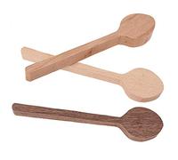 GORGECRAFT 3pcs Wood Carving Spoon Blank Cherry Wood Spoon Beech and Walnut Unfinished Wooden Craft Kit for Whittler Starter