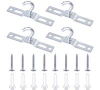 GORGECRAFT 4 Sets Heavy Duty Ceiling Hook Square Wall Mount Plant Hanger Silver Metal Plant Bracket Iron Lanterns Hangers for Hanging Lights Plants Pots Pans Mugs Ceiling Fan Project Screen Outdoor