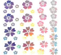 GORGECRAFT 4 Sheets flower Car Sticker Heart-Shaped Flower Decal Cherry Blossom Decals Reflective Stickers Waterproof Vinyl Automotive Exterior Decor for Suv Truck Motorcycle Doors Walls Laptop