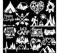 GORGECRAFT 4 Styles Tree Car Decal 20 * 20cm Happy Stickers Motorcycle Decoration Waterproof Reflective Self-Adhesive Automotive Exterior Decoration for Auto Body Hood Lights Suv Truck Motorcycle