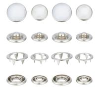 GORGECRAFT 40 Sets 2 Sizes Pearl Snaps Fasteners 9mm 11mm Poppers Prong Ring Press Studs Resin No Sew Buttons for DIY Sewing Crafts Shirts Jacket Coat Garment Custom Clothing Replacement Accessories