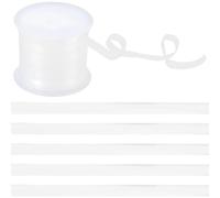 GORGECRAFT 40m 2 Rolls Clear Elastic Straps 6mm Wide Invisible Stretchy Fibre Lightweight Transparent Bikini Bra Shoulder Strap Band for Lingerie Dance Swimwear Cloth Garments Sewing Project