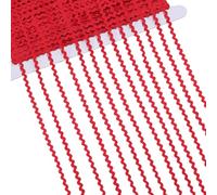 GORGECRAFT 40m Rick Rack Trim Ric Rac 3mm Red Rickrack Lace Wave Ribbon Zig Zag Wave Bending Fringe Lace Trim S Shaped Woven Braided Fabric for Sewing DIY Crafts Wedding Dress